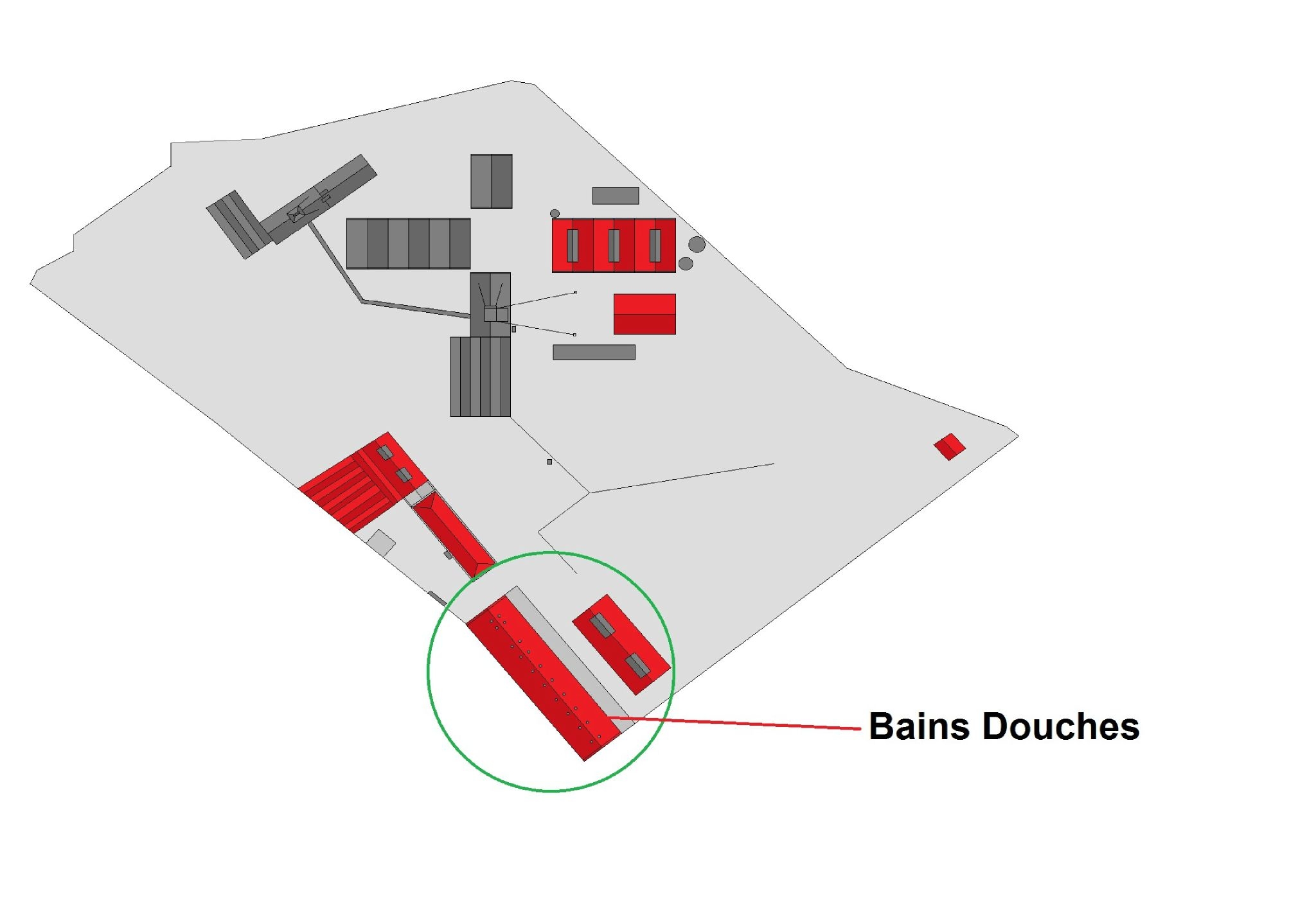 Situation Bains Douches